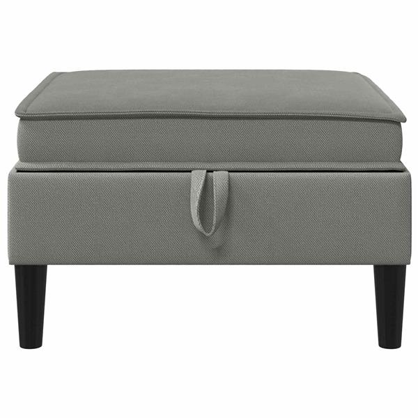 Grote foto vidaxl sofa kruk met opslag donkergrijs fluweel huis en inrichting bankstellen