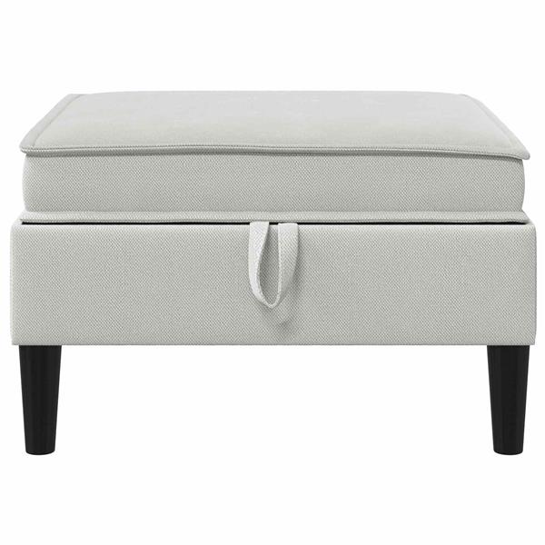 Grote foto vidaxl sofa kruk met opslag lichtgrijs fluweel huis en inrichting bankstellen