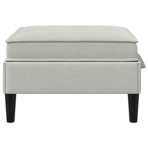 Grote foto vidaxl sofa kruk met opslag lichtgrijs fluweel huis en inrichting bankstellen