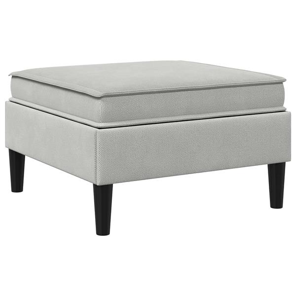 Grote foto vidaxl sofa kruk met opslag lichtgrijs fluweel huis en inrichting bankstellen