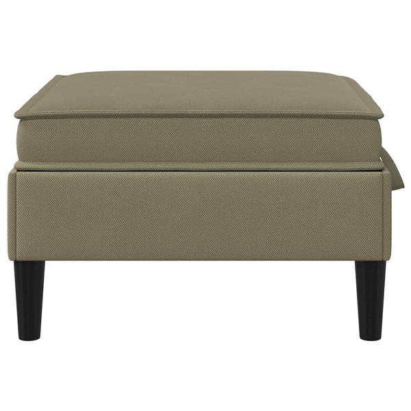 Grote foto vidaxl sofa kruk met opslag kaki fluweel huis en inrichting bankstellen