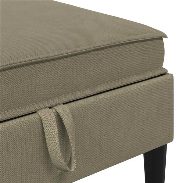 Grote foto vidaxl sofa kruk met opslag kaki fluweel huis en inrichting bankstellen