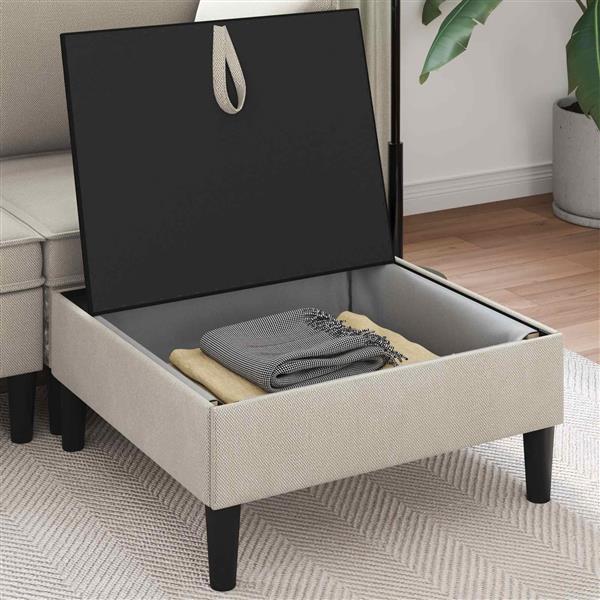 Grote foto vidaxl sofa kruk met opslag havermout fluweel huis en inrichting bankstellen