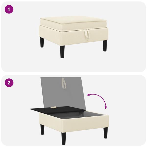 Grote foto vidaxl sofa kruk met opslag cr mekleurig fluweel huis en inrichting bankstellen