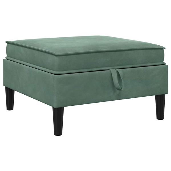 Grote foto vidaxl sofa kruk met opslag zeegroen fluweel huis en inrichting bankstellen