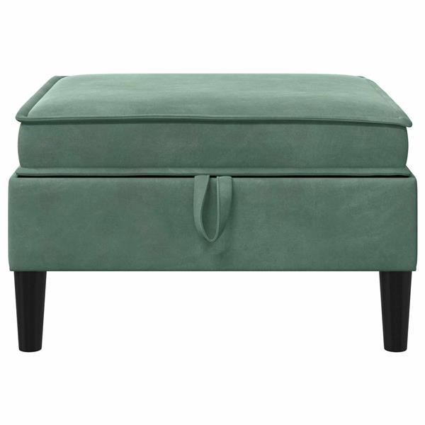 Grote foto vidaxl sofa kruk met opslag zeegroen fluweel huis en inrichting bankstellen