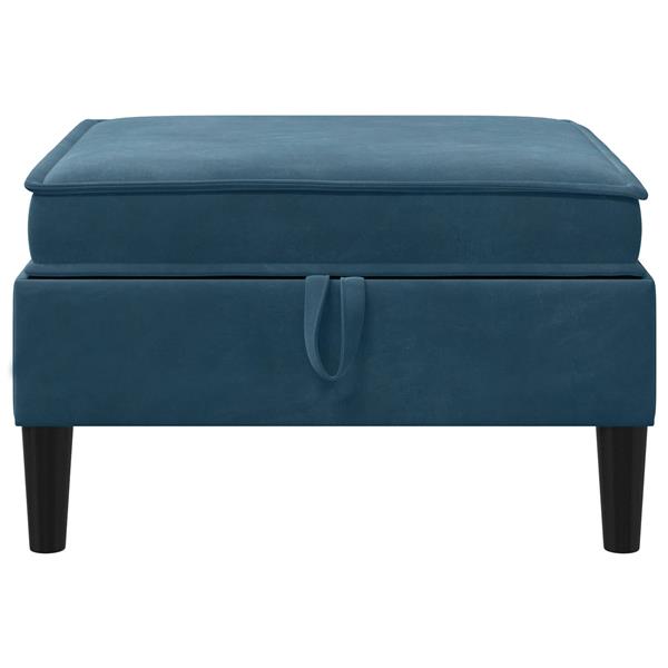 Grote foto vidaxl sofa kruk met opslag blauw fluweel huis en inrichting bankstellen