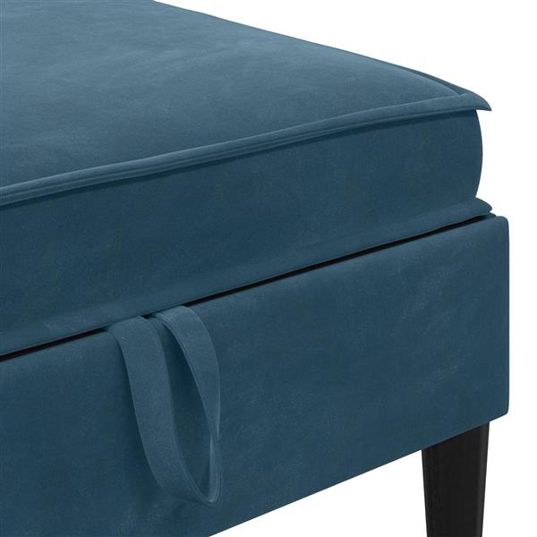 Grote foto vidaxl sofa kruk met opslag blauw fluweel huis en inrichting bankstellen