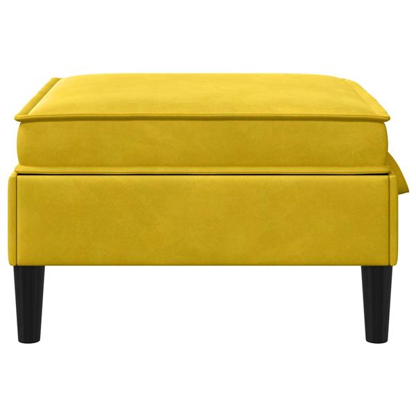 Grote foto vidaxl sofa kruk met opslag geel fluweel huis en inrichting bankstellen