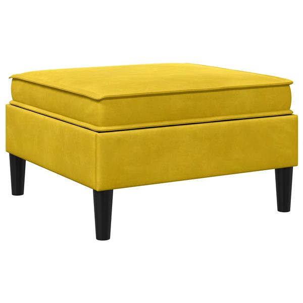 Grote foto vidaxl sofa kruk met opslag geel fluweel huis en inrichting bankstellen