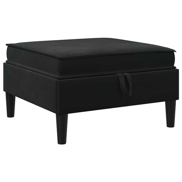 Grote foto vidaxl sofa kruk met opslag zwart fluweel huis en inrichting bankstellen