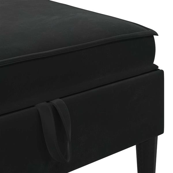 Grote foto vidaxl sofa kruk met opslag zwart fluweel huis en inrichting bankstellen