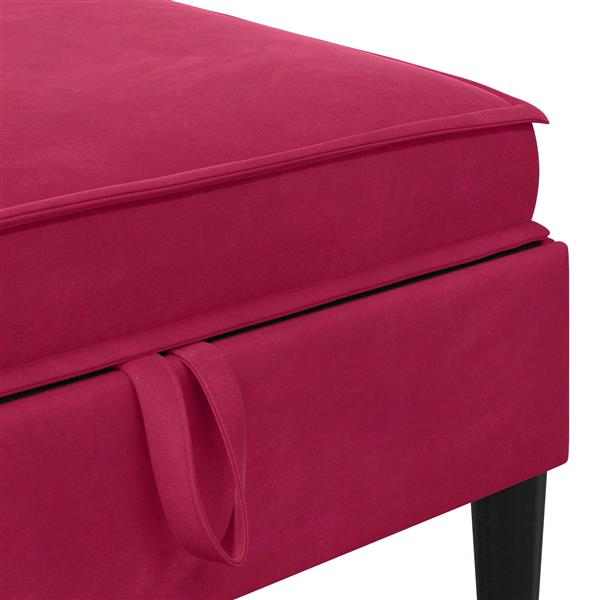 Grote foto vidaxl sofa kruk met opslag wijnrood fluweel huis en inrichting bankstellen