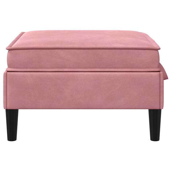 Grote foto vidaxl sofa kruk met opslag roze fluweel huis en inrichting bankstellen