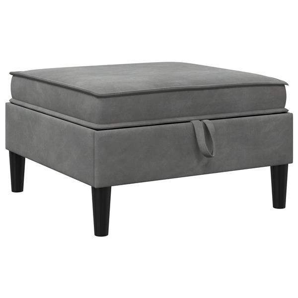 Grote foto vidaxl sofa kruk met opslag donkergrijs fluweel huis en inrichting bankstellen