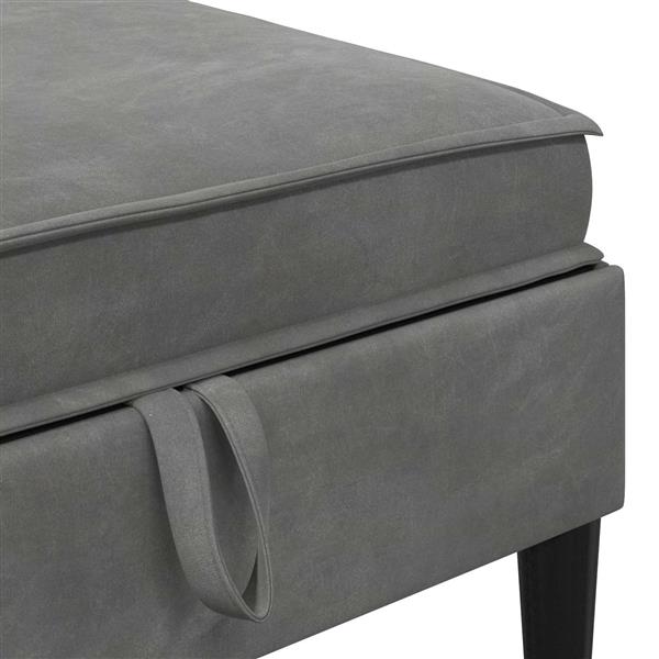 Grote foto vidaxl sofa kruk met opslag donkergrijs fluweel huis en inrichting bankstellen