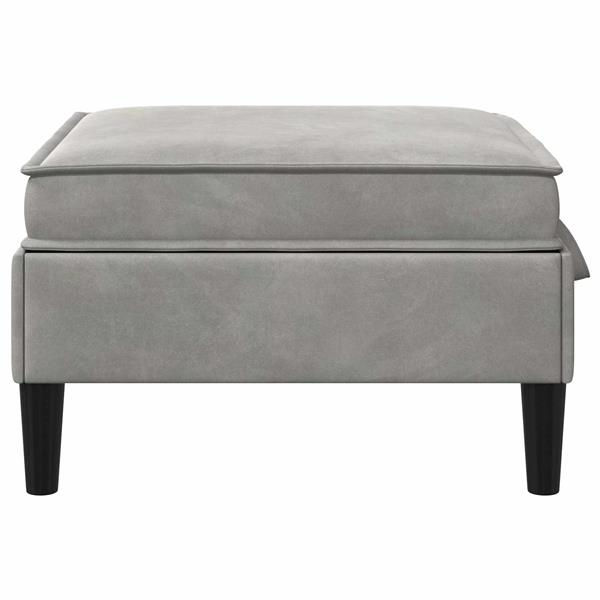 Grote foto vidaxl sofa kruk met opslag lichtgrijs fluweel huis en inrichting bankstellen