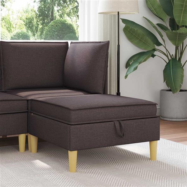 Grote foto vidaxl sofa kruk met opslag donkerbruin stof huis en inrichting bankstellen