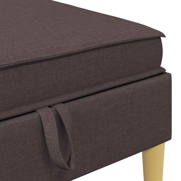 Grote foto vidaxl sofa kruk met opslag donkerbruin stof huis en inrichting bankstellen