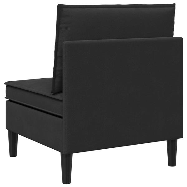 Grote foto vidaxl middelse sofa met opbergruimte zwart fluweel huis en inrichting bankstellen