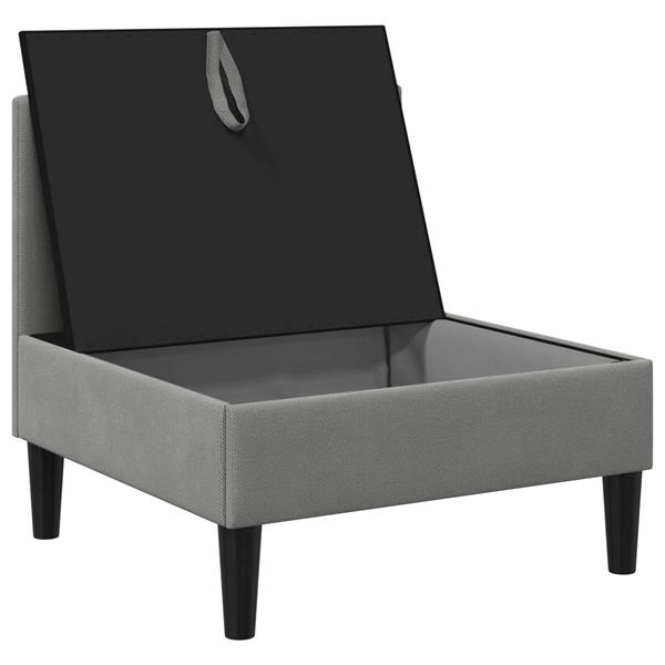 Grote foto vidaxl middelse sofa met opbergruimte donkergrijs fluweel huis en inrichting bankstellen