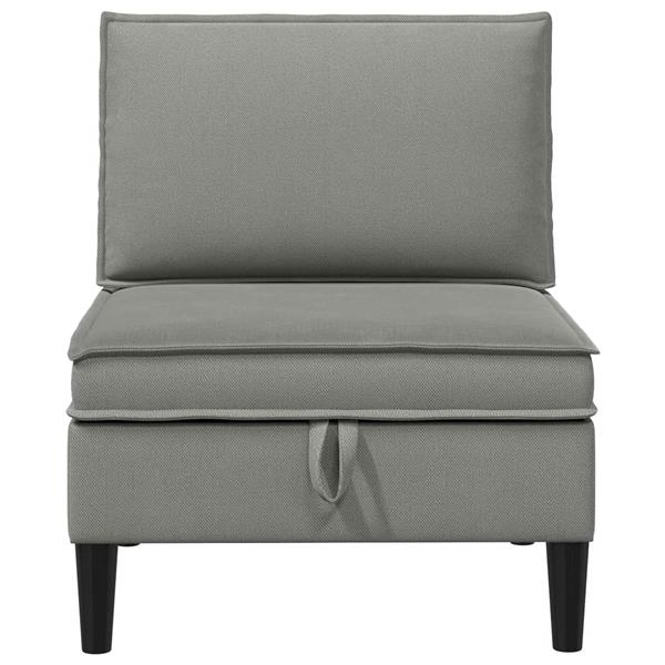 Grote foto vidaxl middelse sofa met opbergruimte donkergrijs fluweel huis en inrichting bankstellen