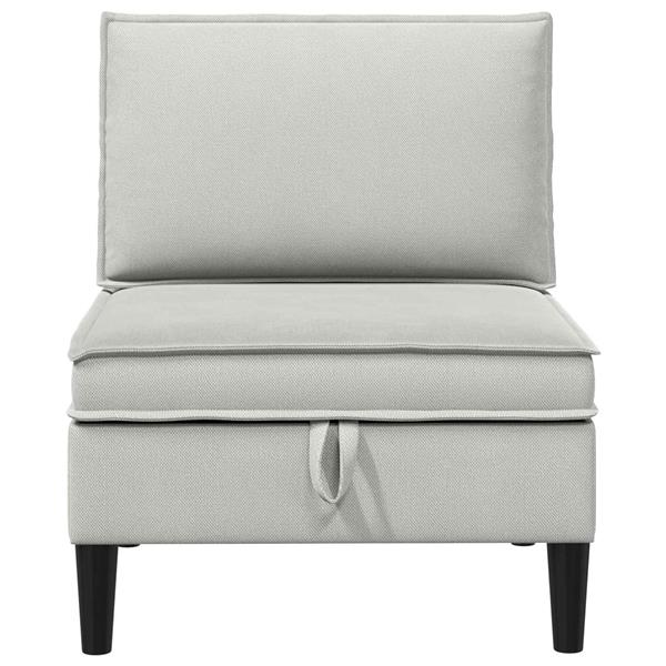 Grote foto vidaxl middelse sofa met opbergruimte lichtgrijs fluweel huis en inrichting bankstellen