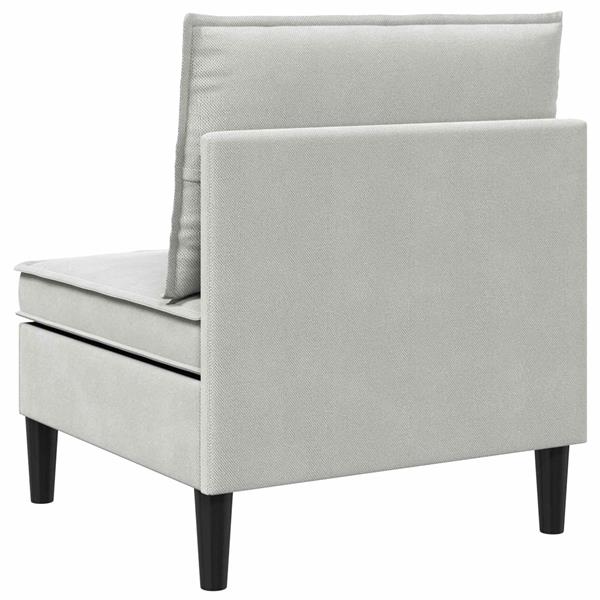 Grote foto vidaxl middelse sofa met opbergruimte lichtgrijs fluweel huis en inrichting bankstellen