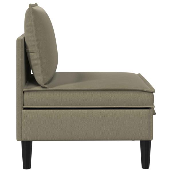 Grote foto vidaxl middelse sofa met opbergruimte kaki fluweel huis en inrichting bankstellen