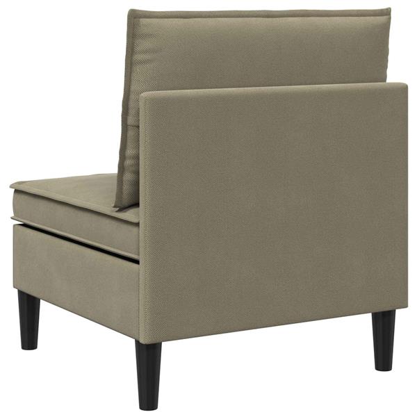 Grote foto vidaxl middelse sofa met opbergruimte kaki fluweel huis en inrichting bankstellen