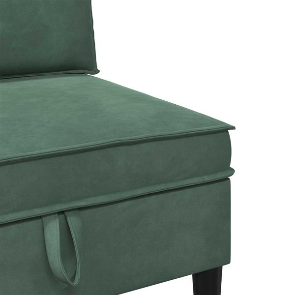 Grote foto vidaxl middelste bank met opbergruimte zeegroen fluweel huis en inrichting bankstellen