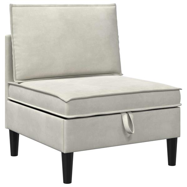 Grote foto vidaxl middelste bank met opbergruimte cr mekleurig fluweel huis en inrichting bankstellen