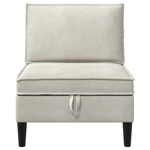 Grote foto vidaxl middelste bank met opbergruimte cr mekleurig fluweel huis en inrichting bankstellen