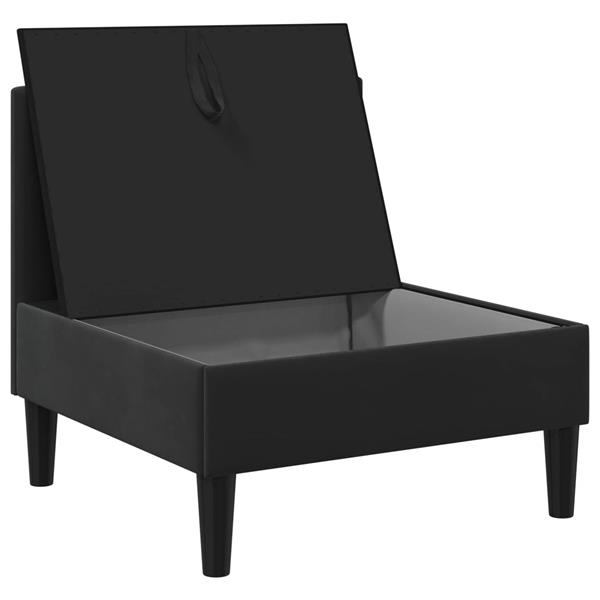 Grote foto vidaxl middelste bank met opbergruimte zwart fluweel huis en inrichting bankstellen