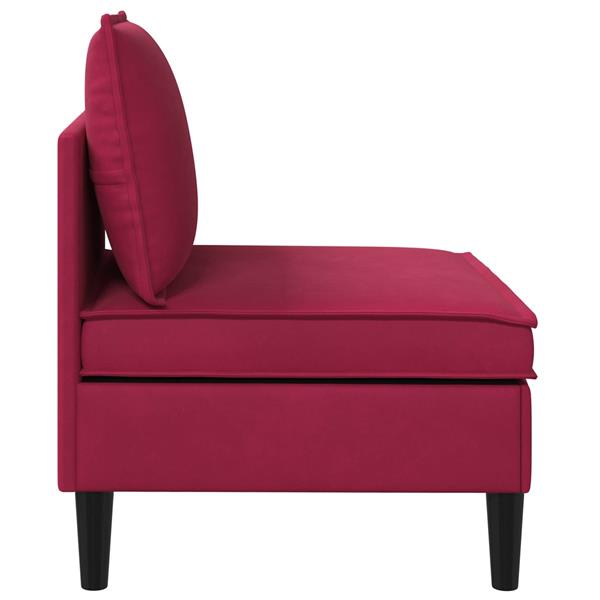 Grote foto vidaxl middelste bank met opbergruimte wijnrood fluweel huis en inrichting bankstellen