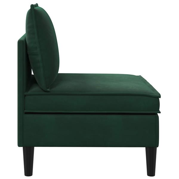 Grote foto vidaxl middelste bank met opbergruimte donkergroen fluweel huis en inrichting bankstellen