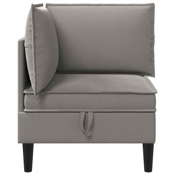 Grote foto vidaxl hoeksofa met opbergruimte donkergrijs fluweel huis en inrichting bankstellen