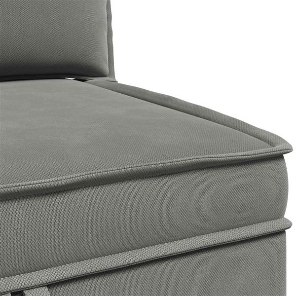 Grote foto vidaxl hoeksofa met opbergruimte donkergrijs fluweel huis en inrichting bankstellen