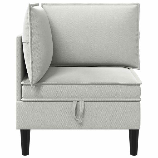 Grote foto vidaxl hoeksofa met opbergruimte lichtgrijs fluweel huis en inrichting bankstellen