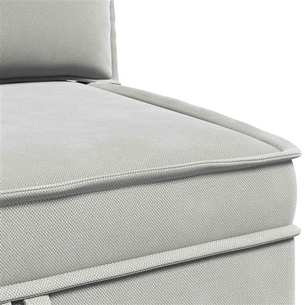 Grote foto vidaxl hoeksofa met opbergruimte lichtgrijs fluweel huis en inrichting bankstellen