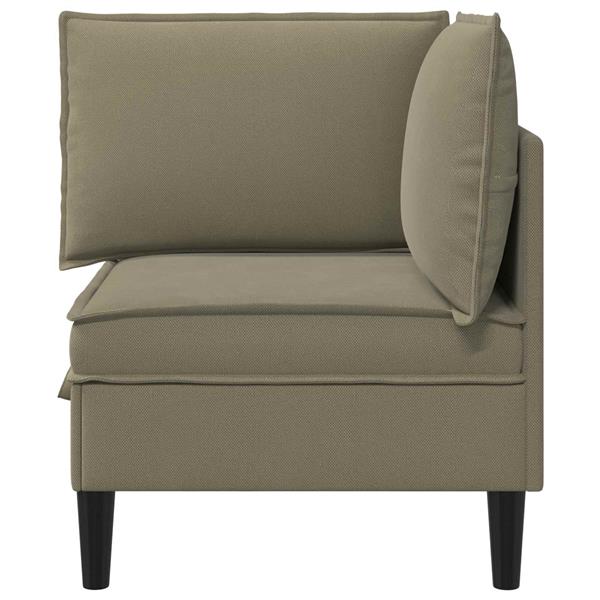 Grote foto vidaxl hoeksofa met opbergruimte kaki fluweel huis en inrichting bankstellen