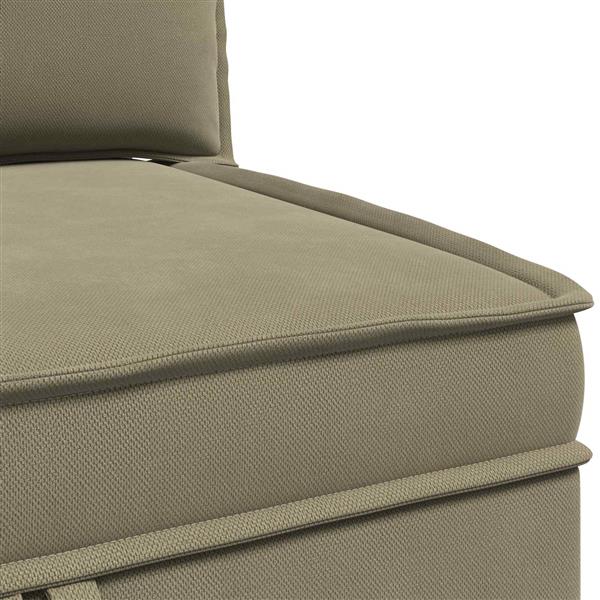 Grote foto vidaxl hoeksofa met opbergruimte kaki fluweel huis en inrichting bankstellen