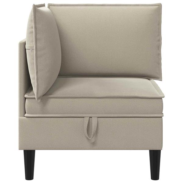 Grote foto vidaxl hoeksofa met opbergruimte zand fluweel huis en inrichting bankstellen