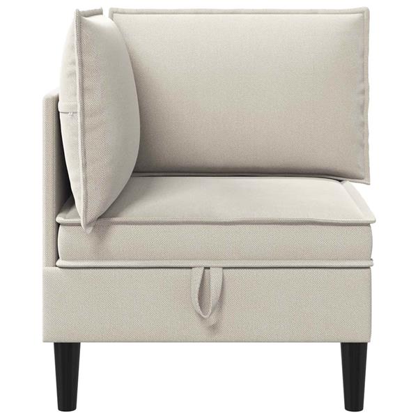 Grote foto vidaxl hoeksofa met opbergruimte havermout fluweel huis en inrichting bankstellen