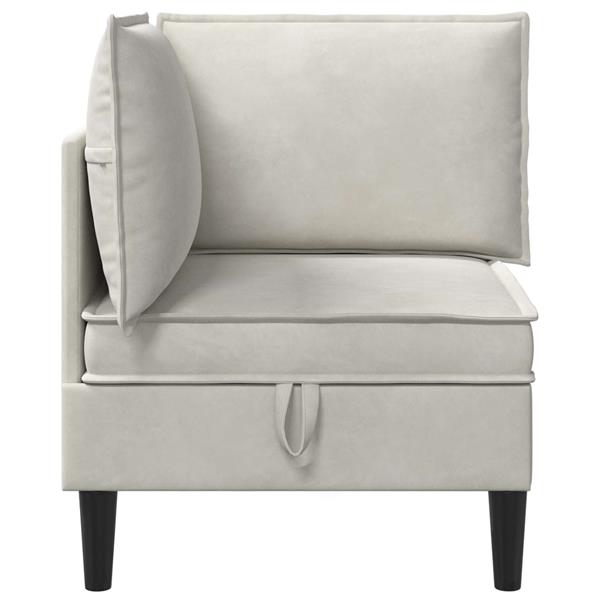 Grote foto vidaxl bank met opslag cr mekleurig fluweel huis en inrichting bankstellen