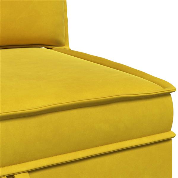 Grote foto vidaxl bank met opslag geel fluweel huis en inrichting bankstellen