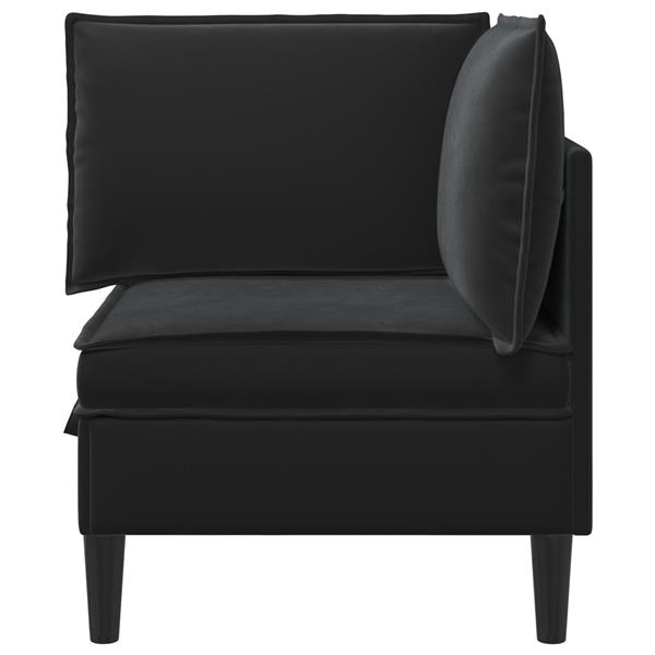 Grote foto vidaxl bank met opslag zwart fluweel huis en inrichting bankstellen