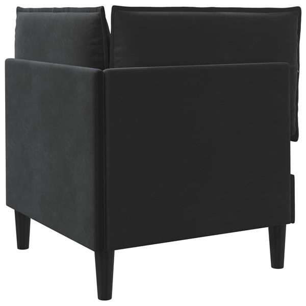 Grote foto vidaxl bank met opslag zwart fluweel huis en inrichting bankstellen