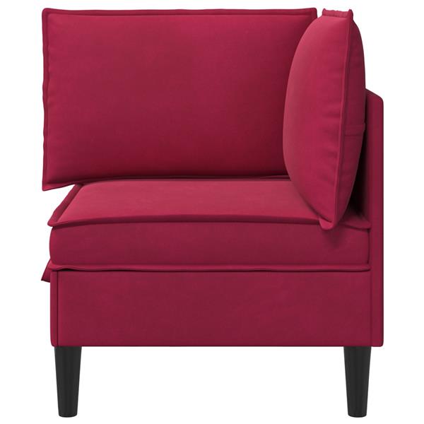 Grote foto vidaxl bank met opslag wijnrood fluweel huis en inrichting bankstellen