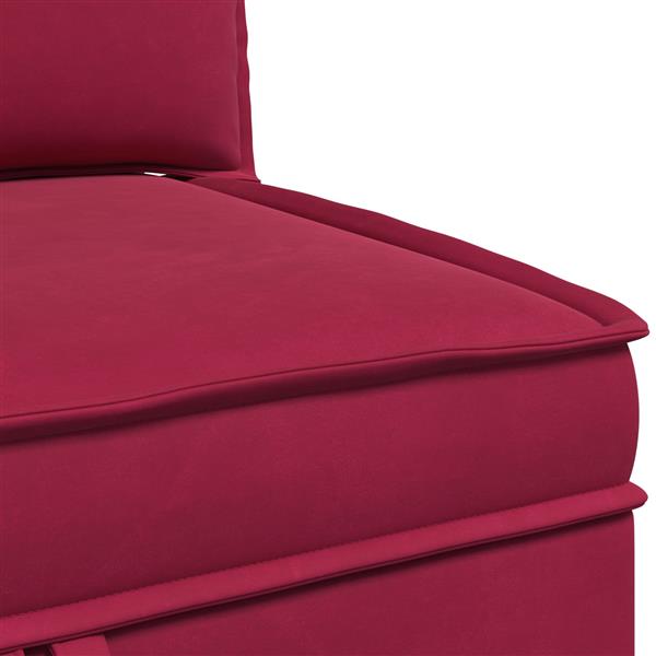 Grote foto vidaxl bank met opslag wijnrood fluweel huis en inrichting bankstellen